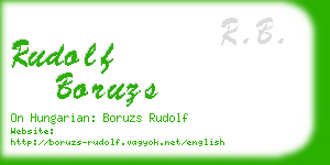 rudolf boruzs business card